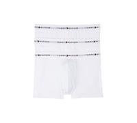 Tommy Hilfiger Calzoncillos bóxer Pack de 3 Hombre Trunks con Logotipo en la Cintura, Blanco (White/White/White), L