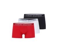 Tommy Hilfiger Calzoncillos bóxer Hombre Pack de 3 Trunks con Logotipo en la Cintura, Multicolor (TH Wht/Med Red/Dsrt Sky), M