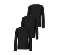 Tommy Hilfiger Hombre Pack de 3 Camiseta de manga largas Basic, Negro (Black/ Black/ Black), S