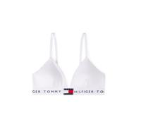 Tommy Hilfiger Sujetador Triangular Mujer con Logotipo en la Cintura, Blanco (White), S