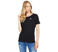 Tommy Hilfiger V-Neck Hilfiger Flag Logo tee Camiseta gráfica con Cuello en V Mujer