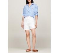 Tommy Hilfiger Vaqueros Cortos para Mujer Straight Cintura Alta, Blanco (Th Optic White), 27W