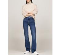 Tommy Hilfiger Vaquero de mujer de cintura media y corte ligeramente campana. Azul 40/30