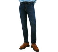 Tommy Hilfiger Vaqueros Hombre Denton Blacker Blue Straight Fit, Azul (Blacker Blue), 36W/36L