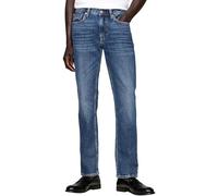 Tommy Hilfiger Vaqueros Hombre Straight Denton de Algodón, Azul (Hiker Indigo), 33W/32L