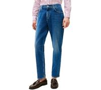Tommy Hilfiger Vaqueros Hombre Tapered Harlem talle medio, Azul (Bronson Indigo), 36W/38L