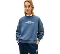 Tommy Hilfiger Varsity Crest Terry Sweatshirt Ww0ww48733 Sudadera sin Botones, Blue (Dark Night Navy), XL para Mujer