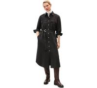 Tommy Hilfiger Vestido Camisero Mujer Fluid Utility Midi con cinturón, Negro (Black), 34W