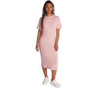 Tommy Hilfiger Vestido Camisero Mujer Script Midi Largo, Rosa (Foggy Pink), M