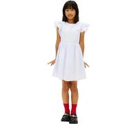 Tommy Hilfiger Vestido Chicas Seersucker con Volantes en Las Mangas, Azul (Sweet Blue Stripes), 14 Años