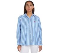 Tommy Hilfiger Vestido de Manga Larga para Mujer, Azul (Bold Stp/ Blue Spell), 38