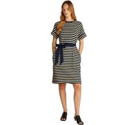 Tommy Hilfiger Vestido Mujer Cotton Interlock para anudar, Multicolor (Breton STP N Sky/Country Ivory), XXL