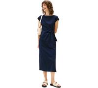 Tommy Hilfiger Vestido Mujer Knot Midi con cuello barco, Azul (Dark Night Navy), XXS