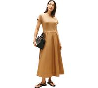 Tommy Hilfiger Vestido Mujer Modern Cody Midi Mix Fit & Flare, Marrón (Hickory), XS