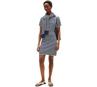 Tommy Hilfiger Vestido Mujer New Cody Slim Short Dress de algodón, Multicolor (Breton/ Dark Night Navy/ Ecu), XL