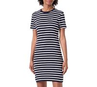 Tommy Hilfiger Vestido Mujer New Cody Slim Short Dress de Algodón, Multicolor (Breton Ecru/Desert Sky), XXS