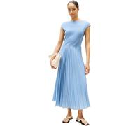 Tommy Hilfiger Vestido Mujer Rib Midi Fit & Flare, Azul (Brisk Blue), L