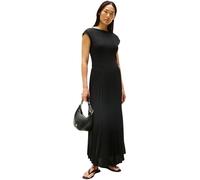 Tommy Hilfiger Vestido Mujer Rib Midi Fit & Flare, Negro (Black), L