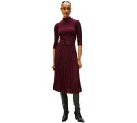 Tommy Hilfiger Vestido Mujer Slim Rib Mix Midi, Rojo (Deep Burgundy), L