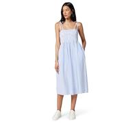 Tommy Hilfiger Vestido Mujer Swimshop Seersucker Largo Medio, Azul (Thin Banker STP Blue Spell/White), XL