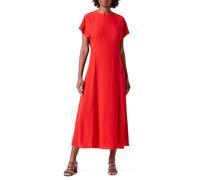 Tommy Hilfiger Vestido Mujer Viscose Crepe Maxi Dress de manga corta, Rot (Rojo), 40