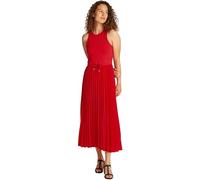 Tommy Hilfiger Vestido para Mujer Midi Dress sin Mangas, Rojo (Primary Red), 3XL