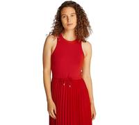 Tommy Hilfiger Vestido para Mujer Midi Dress sin Mangas, Rojo (Primary Red), XXS
