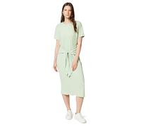 Tommy Hilfiger Vestido Tipo Camiseta Mujer Slub Midi para anudar, Verde (Gentle Jade), S