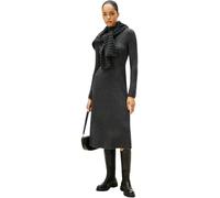 Tommy Hilfiger Vestido Tipo Jersey Soft Mujer Soft Wool hasta Las Rodillas, Gris (Dark Grey Heather), S