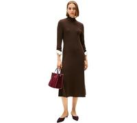 Tommy Hilfiger Vestido Tipo Jersey Soft Mujer Soft Wool hasta Las Rodillas, Marrón (Dark Coffee), S