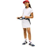 Tommy Hilfiger Vestido Tipo Polo Chicas Essential de Manga Corta, Blanco (White), 7 Años