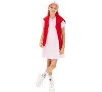 Tommy Hilfiger Vestido Tipo Polo Chicas Pleated con Falda Plisada, Rosa (Pearly Pink), 3 Años