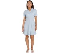 Tommy Hilfiger Vestido Tipo Polo de Rayas para Mujer, Azul (Breezy Blue), L
