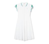 Tommy Hilfiger Vestido Tipo polo Hasta la Rodilla para Mujer, Blanco (Th Optic White), S