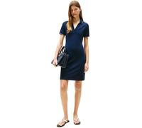 Tommy Hilfiger Vestido Tipo Polo Mujer 1985 Slim Fit, Azul (Dark Night Navy), S