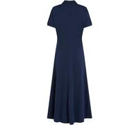 Tommy Hilfiger Vestido Tipo Polo Mujer Lyocell Midi, Azul (Dark Night Navy), S