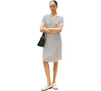 Tommy Hilfiger Vestido Tipo Polo Mujer Lyocell Tipping de Manga Corta, Multicolor (Breton/ECU/Dark Night Navy), M