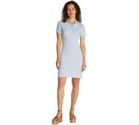 Tommy Hilfiger Vestido Tipo Polo Mujer Slim Fit V-Neck Corto, Azul (Breezy Blue), M