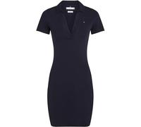 Tommy Hilfiger Vestido Tipo Polo Mujer Slim Fit V-Neck Corto, Azul (Dark Night Navy), 3XL