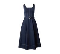 TOMMY HILFIGER Vestido 'Topstitch Belted Midi' navy / blanco 34 EUR