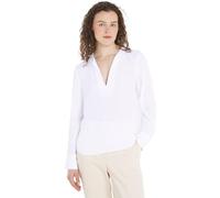 Tommy Hilfiger Viscose Crepe V-Neck Blouse WW0WW40529 Blusas, Blanco (TH Optic White), 34 para Mujer