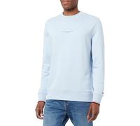 Tommy Hilfiger WCC Logo Tipped Crewneck Mw0Mw33640 Cuello Redondo con Logotipo de Tommy del CMI, Blue (Breezy Blue), S para Hombre