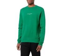 Tommy Hilfiger WCC Logo Tipped Crewneck Mw0Mw33640 Cuello Redondo con Logotipo de Tommy del CMI, Green (Nouveau Green), S para Hombre