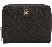 Tommy Hilfiger Women TH Icon Med Za W/Flap Mono AW0AW18474 - Cartera con Cremallera Alrededor, Color Negro (Negro), Talla única
