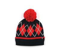 Tommy Hilfiger Women's Argyle Pom Cuff Hat, Desert Sky Multi, One Size