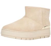 Tommy Hilfiger Women's Metallic Suede Snowboot Fw0fw07850 Ankle Boot, Beige White Clay, 40 EU