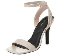 Tommy Hilfiger Sporty Leather High Heel Sandal FW0FW07795, Sandalia de Tacón Mujer, Gris (Smooth Taupe), 37 EU