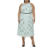 Tommy Hilfiger X3ag2y1a Vestido, Bleach Aqua Multi, 56 para Mujer