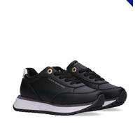 Tommy Hilfiger, Zapatilla de Cordones para niña, Miren, Negro/Blanco, 40