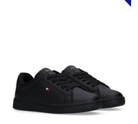 Tommy Hilfiger, Zapatilla de Deporte Plana, con Cordones, Jack, Negro, 30